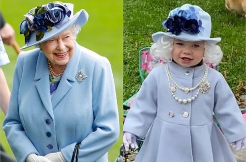 II Elizabet kimi geyinən qızcığaza Bukinqem sarayından sürpriz - FOTO