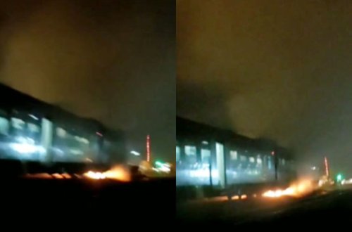 İranda sərnişin qatarında güclü yanğın - VİDEO