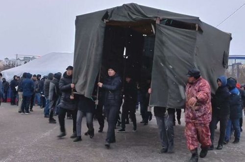 Etirazçılar yenidən Almatının mərkəzinə toplaşırlar - VİDEO