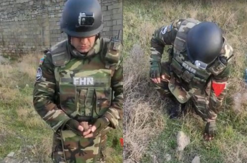 Bakıda dəmiryol keçidində qumbara aşkarlandı - Video