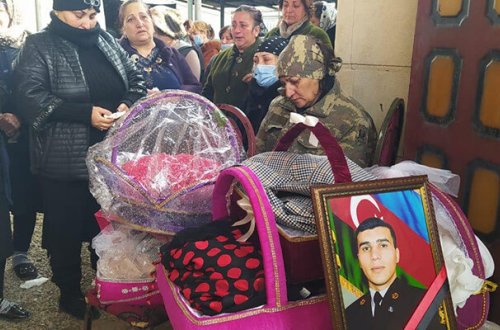 Şəhid Ayaz Nəzərli ilə vida mərasimi keçirilir - VİDEO