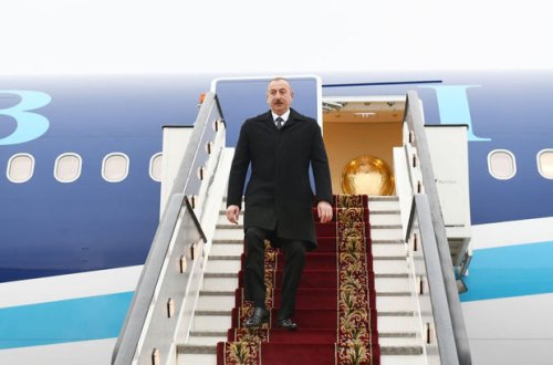 İlham Əliyev Ukraynaya səfərə gedib