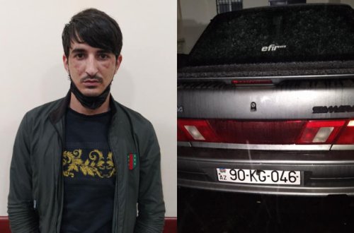 Qubada narkotik vasitələrin təsiri altında avtomobil idarə edən şəxs saxlanılıb - FOTO