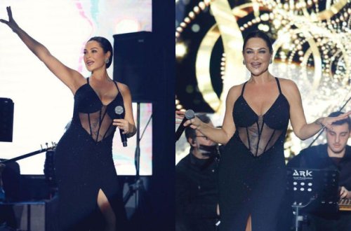 Hülya Avşar dekolteli geyimi ilə göz qamaşdırdı - FOTO