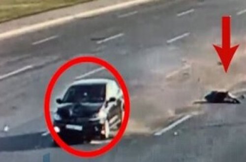 Bakıda maşın süpürgəçini belə vurdu - ANBAAN VİDEO