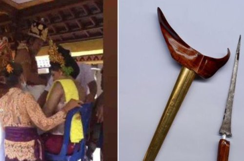 Женщина на Бали вышла замуж за кинжал