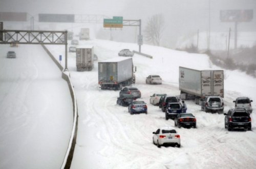 Qar Litva-Polşa sərhədində hərəkəti iflic edib
