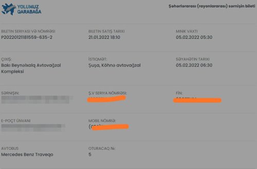 Şuşaya səfər edənlərin bileti belə olacaq - Foto