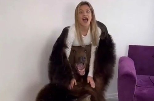 TikTok-блогер из Подмосковья привела медведя к маленькому сыну - ВИДЕО