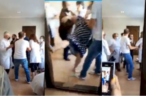 Bakıda dəhşət: Xəstə özünü baş həkimin otağından atmaq istədi - ANBAAN VİDEO