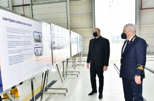 İlham Əliyev “Azərbaycan Dəmir Yolları” QSC-nin lokomotiv deposunun açılışında iştirak edib