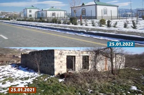 “Ağalı dünən və bu gün”: Zəngilanda tikilən müasir qəsəbədən yeni görüntülər - VİDEO