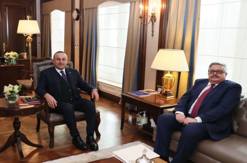 Çavuşoğlu Rusiyanın Türkiyədəki səfirini qəbul edib