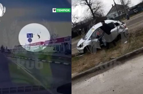 Sürücü çevrilən avtomobilin pəncərəsindən çölə uçdu - ANBAAN VİDEO