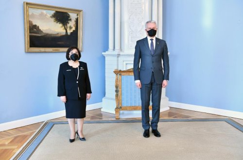 Sahibə Qafarova Litva Prezidenti ilə görüşüb