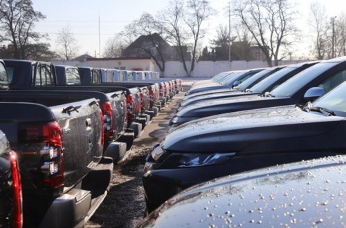 ABŞ Ukrayna sərhədçilərinə 40 patrul avtomobili təhvil verib