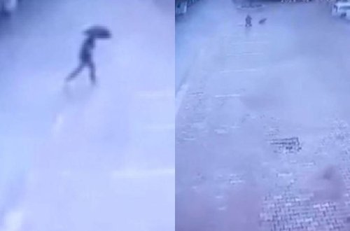 Türkiyənin turizm mərkəzində kişini ildırım vurdu – ANBAAN VİDEO