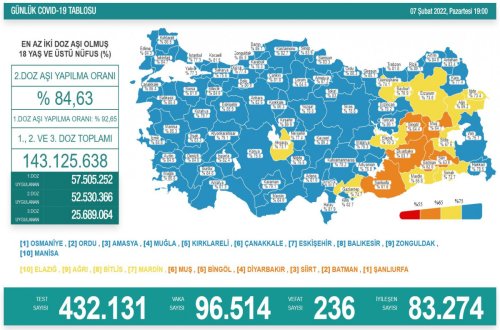 Türkiyədə daha 236 koronavirus xəstəsi vəfat edib