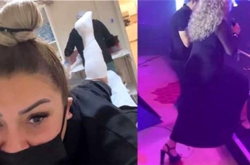 Səhnədə yıxılıb xəstəxanalıq oldu - Fotolar