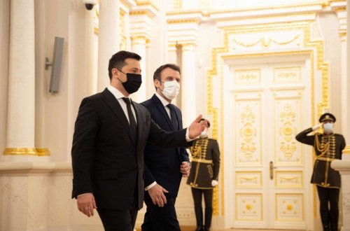 Ukrayna və Fransa prezidentlərinin görüşü başa çatıb