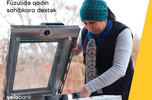 Yelo Bank Füzulidə məcburi köçkün ailəsinə dəstək oldu