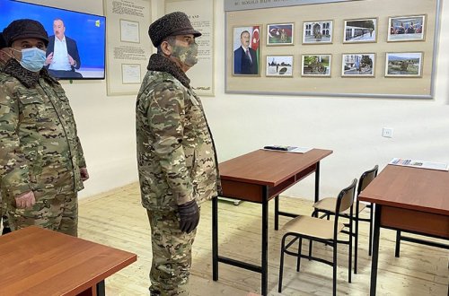 Zakir Həsənov azad edilən ərazilərə gedib, yeni hərbi hissə istifadəyə verilib