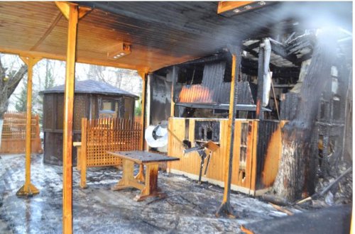 Mingəçevirdə çayxana tamamilə yanıb – VİDEO