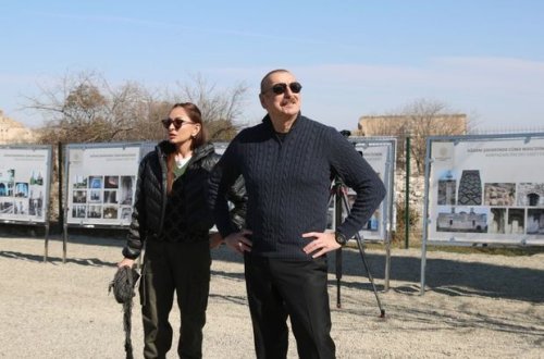 İlham Əliyev və Mehriban Əliyeva Ağdam Cümə məscidində aparılan işlərlə tanış olublar - YENİLƏNİB + FOTO