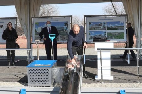 Prezident Ağdamda Mərkəzi Xəstəxananın təməlini qoydu - YENİLƏNİB