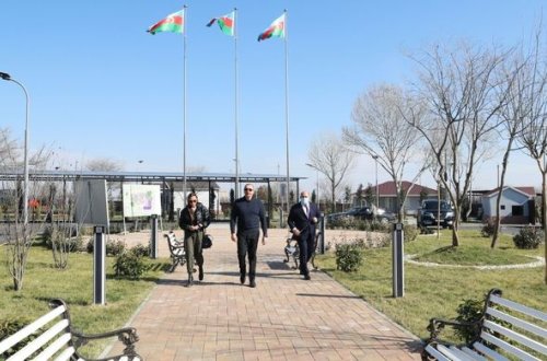 İlham Əliyev və Mehriban Əliyeva Prezidentin xüsusi nümayəndəliyinin qərargahında - FOTO