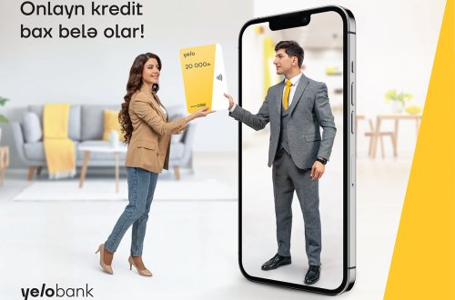 2 dəqiqəyə kredit almaq? YeloBank-la mümkündür!