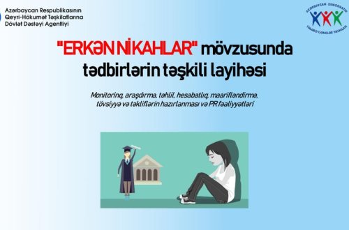 Erkən nikahlar mövzusunda regionlarda silsilə tədbirlər təşkil olunacaq