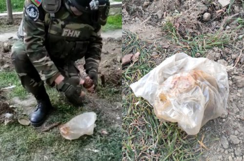 В Баку во дворе жилого дома обнаружена граната - ФОТО/ВИДЕО