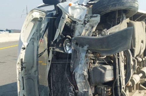 Bakı-Qazax yolunda qəza olub, 10-a yaxın şəxs xəsarət alıb