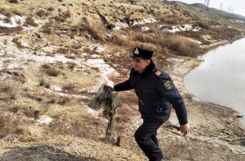 Şirvanda brakonyerliyə qarşı reyd keçirilib, qanunsuz ov qurğuları məhv edilib
