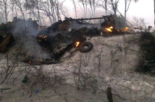 Ukrayna artilleriyası Qostomeldə Rusiyanın hərbi texnikasını məhv edib