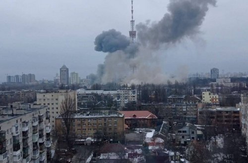 Kiyevin teleqülləsinə zərbə endirilib