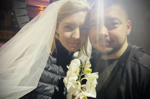 Atəş altında Kiyevdə toy... - Foto