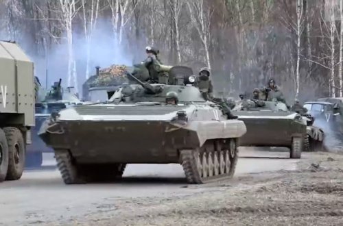 Кадры наступления российских войск в Киевской области - ВИДЕО