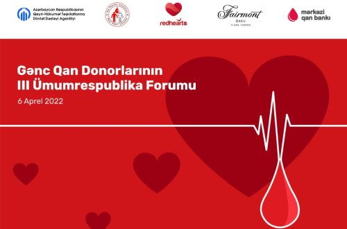 Gənc Qan Donorlarının III  Ümumrespublika Forumu keçiriləcək