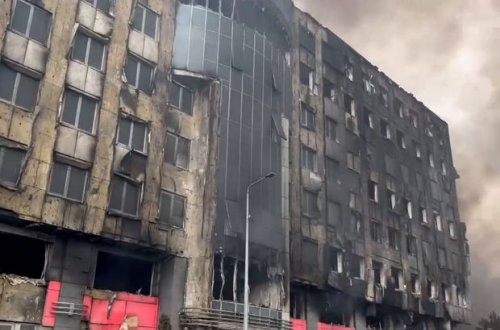 Kiyev yaxınlığında kənd raket hücumuna məruz qaldı - VİDEO