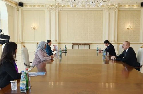 İlham Əliyev BMT-nin Məskunlaşma Proqramının icraçı direktorunu qəbul etdi - YENİLƏNİB + FOTO