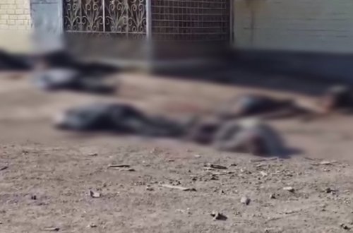 Çerniqovda çörək növbəsi gözləyən mülkilər atəşə tutuldu, ölənlər var - Video