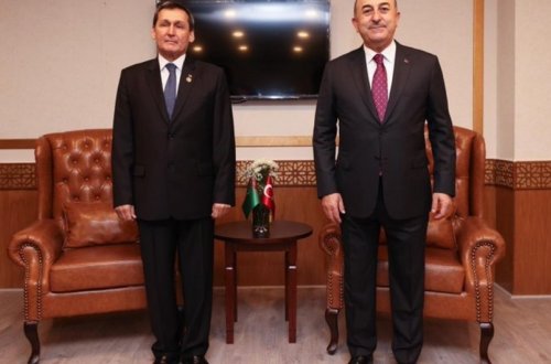 Mövlud Çavuşoğlu Türkmənistanın XİN başçısı ilə görüşüb