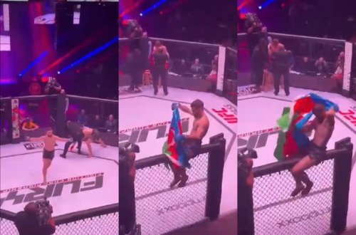 Azərbaycanlı MMA döyüşçüsü ABŞ-da qalib oldu - VİDEO