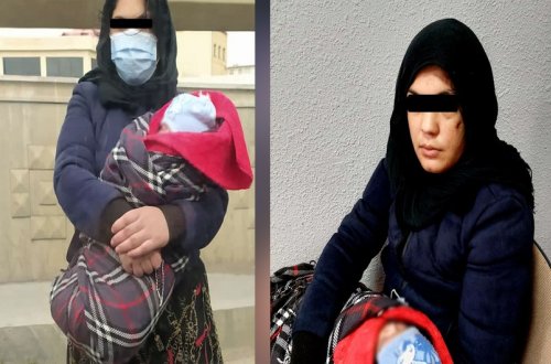 Bakıda körpə qızı ilə dilənçilik edən qadın saxlanılıb