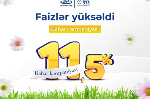 Muğanbankın “Bahar kampaniyası” çərçivəsində əmanət faizləri daha da yüksəldi