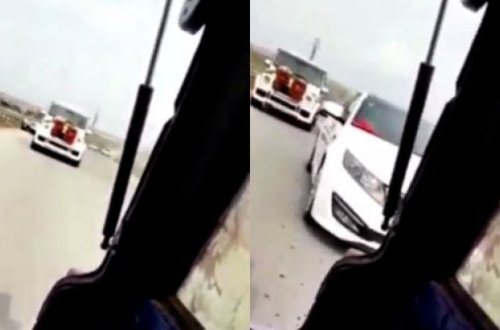 Azərbaycanda toy karvanında “avtoşluq” etmək istəyən şəxs qəza törətdi - VİDEO