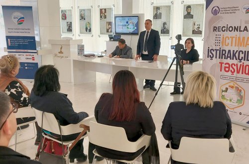 Sumqayıtda ictimai iştirakçılıqla bağlı maarifləndirici tədbir keçirilib - FOTOLAR