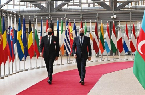 Brüsseldə Prezident İlham Əliyevlə Şarl Mişel arasında görüş keçirilib - YENİLƏNİB